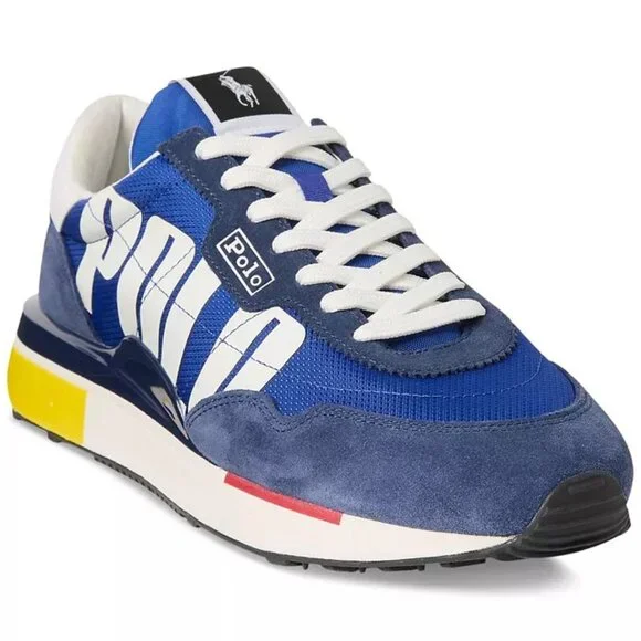 New Polo Ralph Lauren Men's Multi Train 89 Logo Lace-up Sneakers,